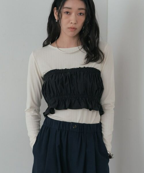 GALLEST / ギャレスト シャツ・ブラウス | シャーリングチューブトップ | 詳細7