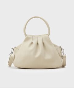 【MILLELA FIRENZE】ギャザーレザーハンドバッグ