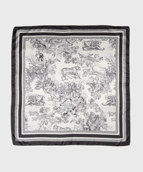 GALLEST / ギャレスト マフラー・ショール・スヌード・ストール | アートプリントスカーフ（ブラック(019)）