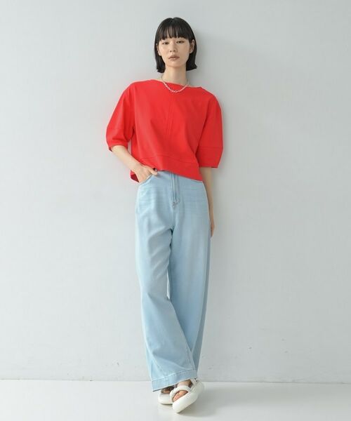 GALLEST / ギャレスト カットソー | ハーフスリーブフォルムカットソー【再入荷／マシンウォッシュ／接触冷感】 | 詳細30