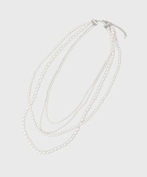 GALLEST / ギャレスト ネックレス・ペンダント・チョーカー | マルチストリングパール調ネックレス（シルバー(006)）