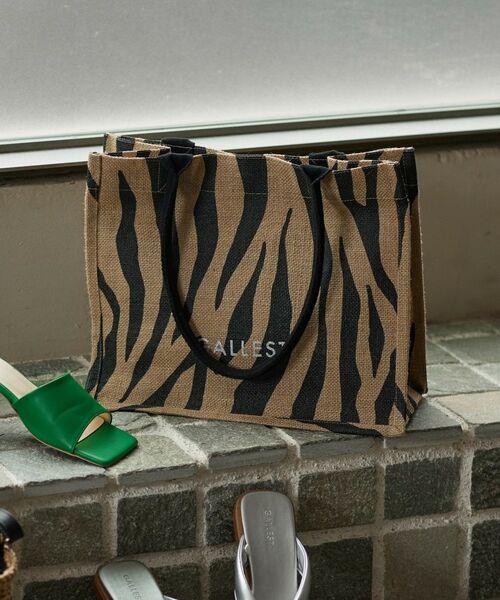 GALLEST / ギャレスト トートバッグ | 【A4サイズ収納・マチたっぷり】ジュートトートバッグ／エコバッグ（ブラック(319)）