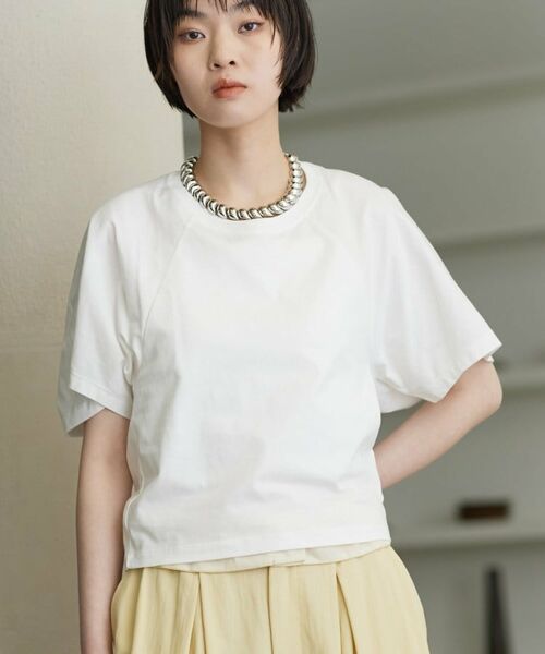 GALLEST / ギャレスト カットソー | ラグランフォルムカットソー（ホワイト(001)）