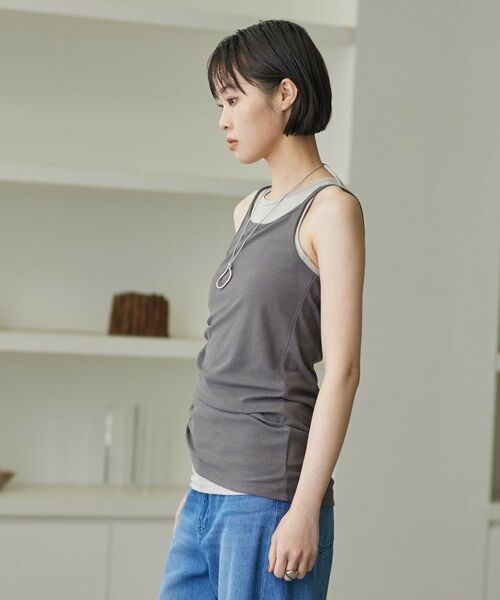 GALLEST / ギャレスト カットソー | シャーリングレイヤータンク | 詳細13