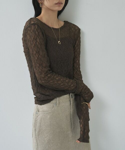 GALLEST / ギャレスト カットソー | 【一部店舗限定】バックオープンレースカットソー（カーキ(027)）