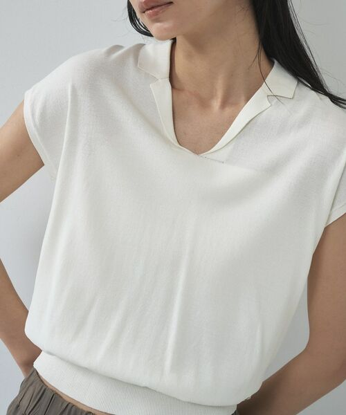 GALLEST / ギャレスト ニット・セーター | シアーフレンチポロ（ホワイト(001)）