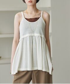 GALLEST / ギャレスト ニット・セーター | ギャザーフレアニットキャミ