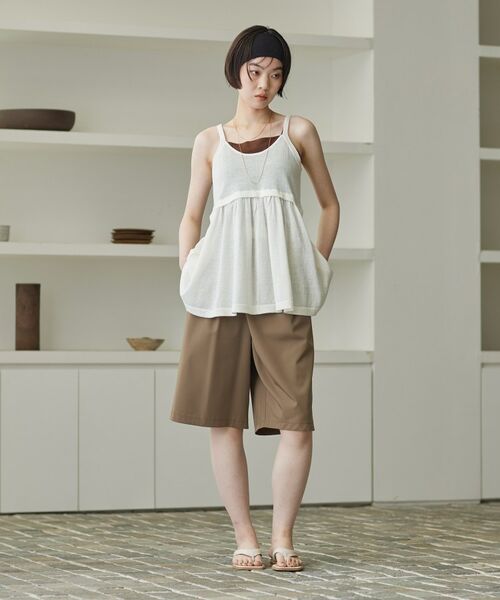 GALLEST / ギャレスト ニット・セーター | ギャザーフレアニットキャミ | 詳細13