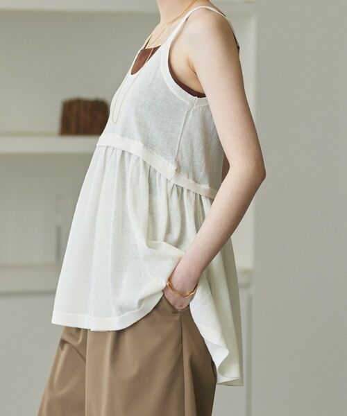 GALLEST / ギャレスト ニット・セーター | ギャザーフレアニットキャミ | 詳細15