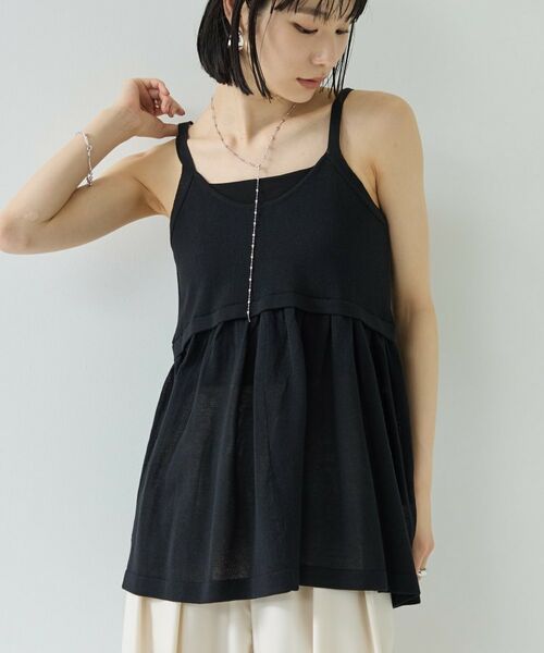 GALLEST / ギャレスト ニット・セーター | ギャザーフレアニットキャミ | 詳細2