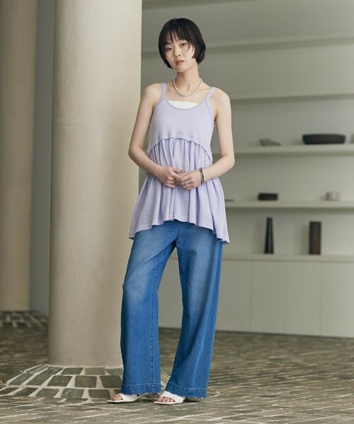 GALLEST / ギャレスト ニット・セーター | ギャザーフレアニットキャミ | 詳細6