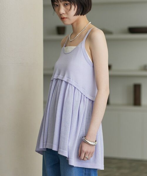 GALLEST / ギャレスト ニット・セーター | ギャザーフレアニットキャミ | 詳細9