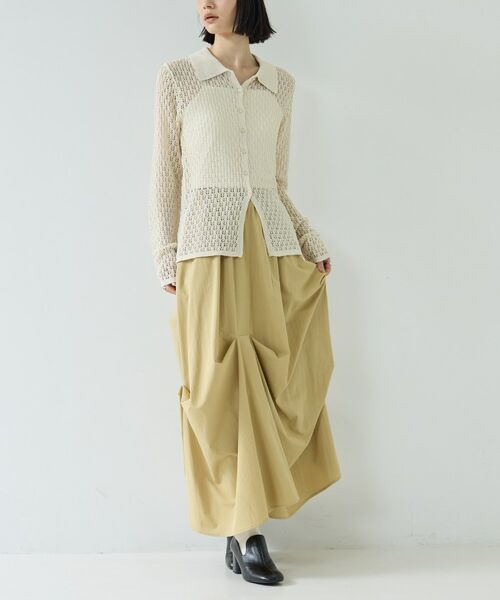 GALLEST / ギャレスト ニット・セーター | リネンライククロシェポロニット | 詳細1