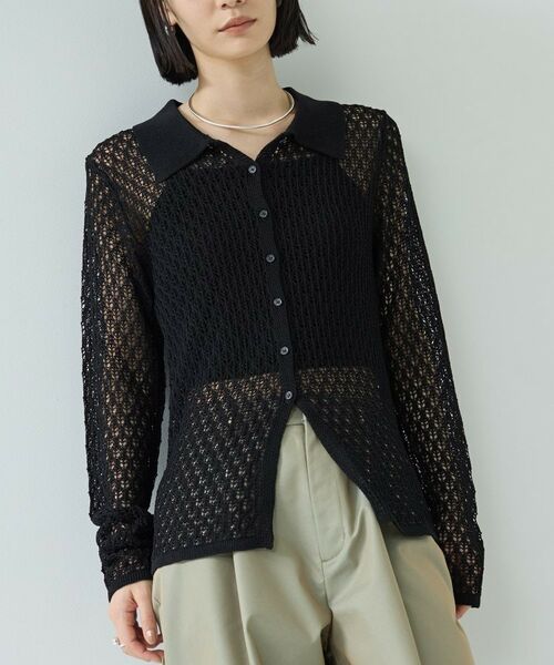 GALLEST / ギャレスト ニット・セーター | リネンライククロシェポロニット | 詳細11