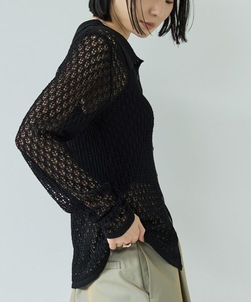 GALLEST / ギャレスト ニット・セーター | リネンライククロシェポロニット | 詳細13