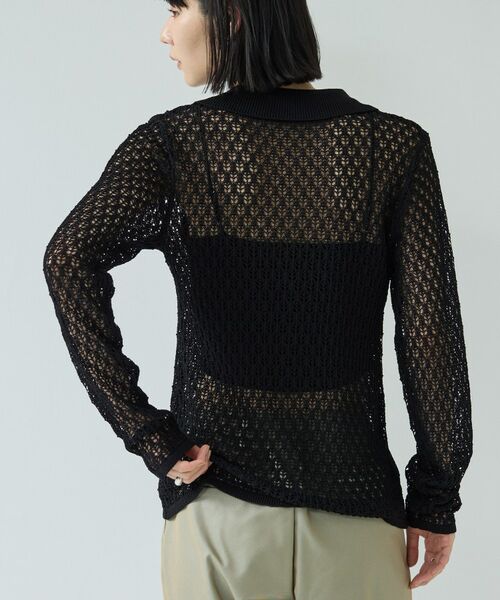 GALLEST / ギャレスト ニット・セーター | リネンライククロシェポロニット | 詳細14