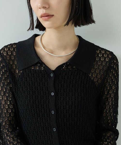 GALLEST / ギャレスト ニット・セーター | リネンライククロシェポロニット | 詳細15