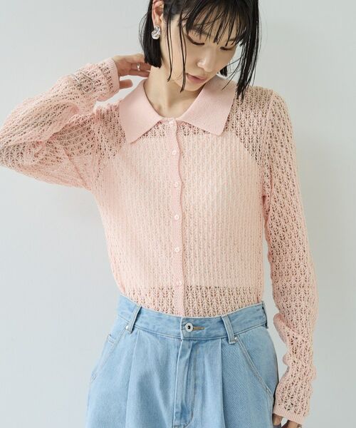 GALLEST / ギャレスト ニット・セーター | リネンライククロシェポロニット | 詳細18