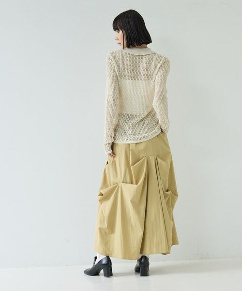 GALLEST / ギャレスト ニット・セーター | リネンライククロシェポロニット | 詳細2