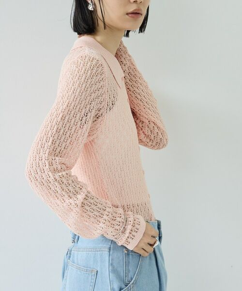 GALLEST / ギャレスト ニット・セーター | リネンライククロシェポロニット | 詳細20