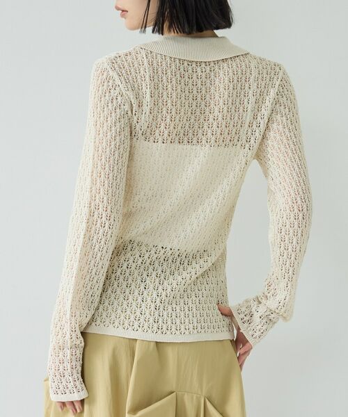 GALLEST / ギャレスト ニット・セーター | リネンライククロシェポロニット | 詳細5