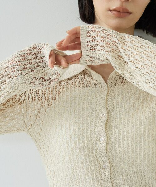 GALLEST / ギャレスト ニット・セーター | リネンライククロシェポロニット | 詳細6