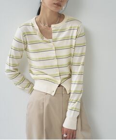 GALLEST / ギャレスト カーディガン・ボレロ | 【一部店舗限定】クルーネックボーダーカーディガン