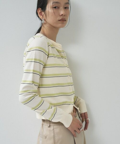 GALLEST / ギャレスト カーディガン・ボレロ | 【一部店舗限定】クルーネックボーダーカーディガン | 詳細11