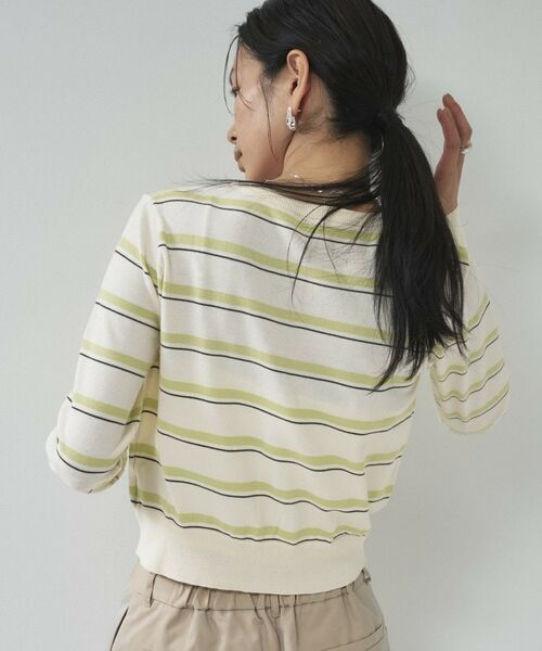 GALLEST / ギャレスト カーディガン・ボレロ | 【一部店舗限定】クルーネックボーダーカーディガン | 詳細13