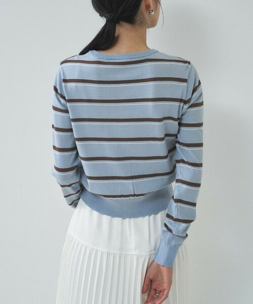 GALLEST / ギャレスト カーディガン・ボレロ | 【一部店舗限定】クルーネックボーダーカーディガン | 詳細6