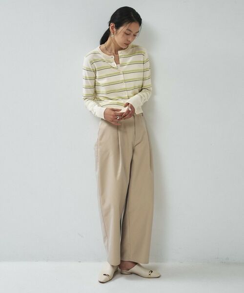 GALLEST / ギャレスト カーディガン・ボレロ | 【一部店舗限定】クルーネックボーダーカーディガン | 詳細7