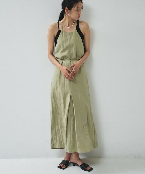 GALLEST / ギャレスト ロング・マキシ丈ワンピース | ホルターネックキャミワンピース（オリーブグリーン(026)）