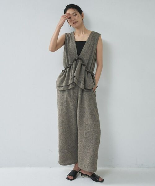 GALLEST / ギャレスト サロペット・オールインワン | 【一部店舗限定】4WAYツイードオールインワン（モカブラウン(442)）
