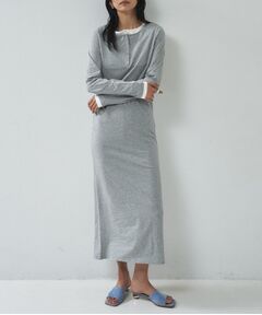 GALLEST / ギャレスト ロング・マキシ丈ワンピース | 【一部店舗限定】バイカラーヘンリーネックワンピース