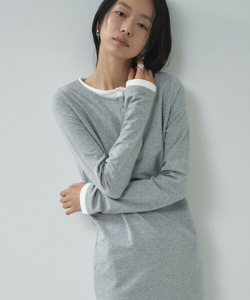 GALLEST / ギャレスト ロング・マキシ丈ワンピース | 【一部店舗限定】バイカラーヘンリーネックワンピース | 詳細12