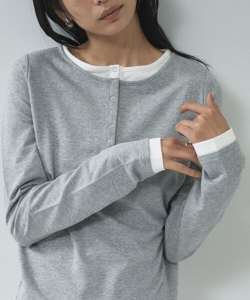 GALLEST / ギャレスト ロング・マキシ丈ワンピース | 【一部店舗限定】バイカラーヘンリーネックワンピース | 詳細13