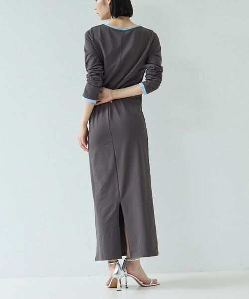 GALLEST / ギャレスト ロング・マキシ丈ワンピース | 【一部店舗限定】バイカラーヘンリーネックワンピース | 詳細3