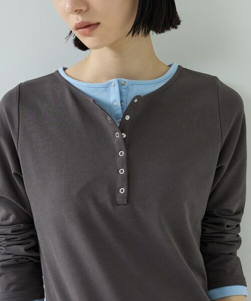 GALLEST / ギャレスト ロング・マキシ丈ワンピース | 【一部店舗限定】バイカラーヘンリーネックワンピース | 詳細6