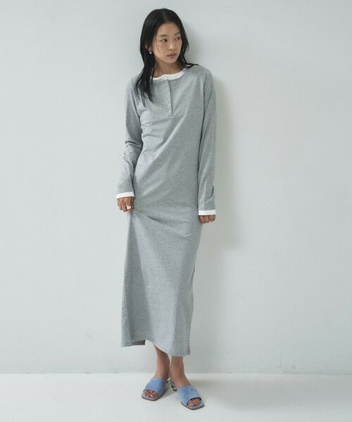 GALLEST / ギャレスト ロング・マキシ丈ワンピース | 【一部店舗限定】バイカラーヘンリーネックワンピース | 詳細8