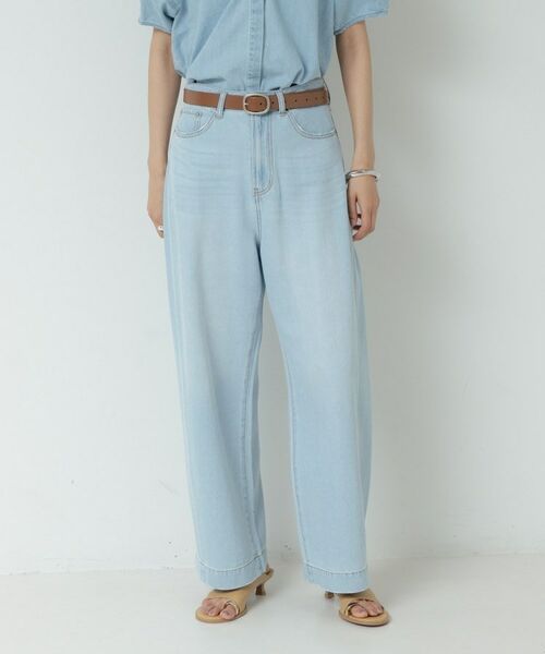 GALLEST / ギャレスト デニムパンツ | ハイライズワイドデニム（ブルー(092)）