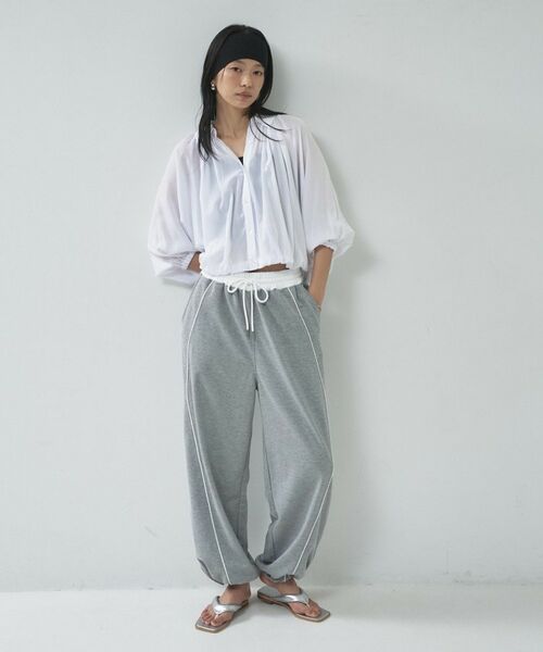 GALLEST / ギャレスト パンツ | 【一部店舗限定】パイピング裏毛ワイドパンツ | 詳細14