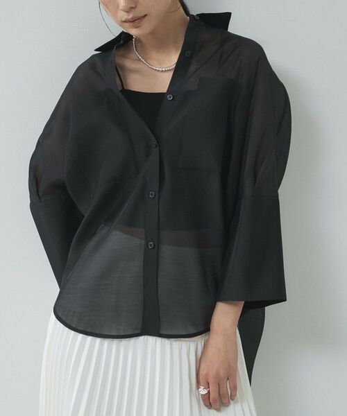 GALLEST / ギャレスト シャツ・ブラウス | シアーコクーンブラウス | 詳細11