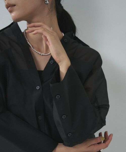 GALLEST / ギャレスト シャツ・ブラウス | シアーコクーンブラウス | 詳細15