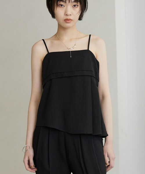 GALLEST / ギャレスト シャツ・ブラウス | 【セットアップ可能】イレヘムキャミブラウス（ブラック(019)）