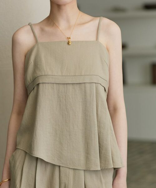 GALLEST / ギャレスト シャツ・ブラウス | 【セットアップ可能】イレヘムキャミブラウス（オリーブグリーン(026)）