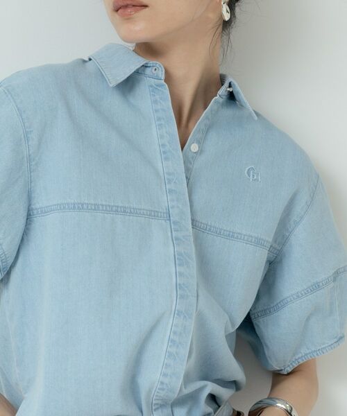 GALLEST / ギャレスト シャツ・ブラウス | フォルムスリーブデニムシャツ（ブルー(092)）