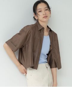 ボックスシルエットシアーシャツ