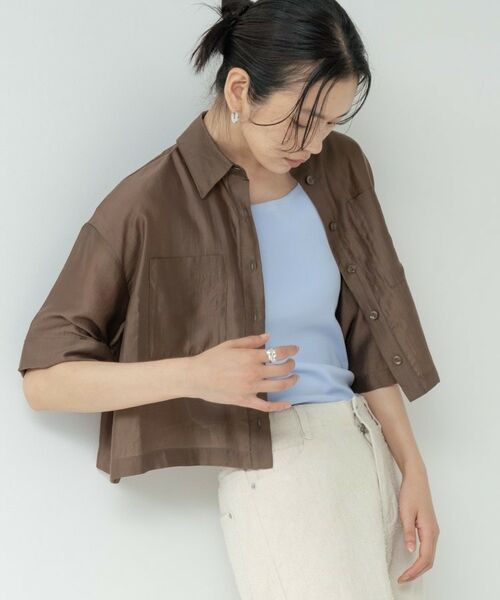 GALLEST / ギャレスト シャツ・ブラウス | ボックスシルエットシアーシャツ | 詳細11