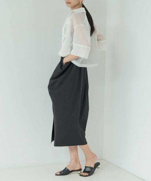 GALLEST / ギャレスト シャツ・ブラウス | ボックスシルエットシアーシャツ | 詳細15