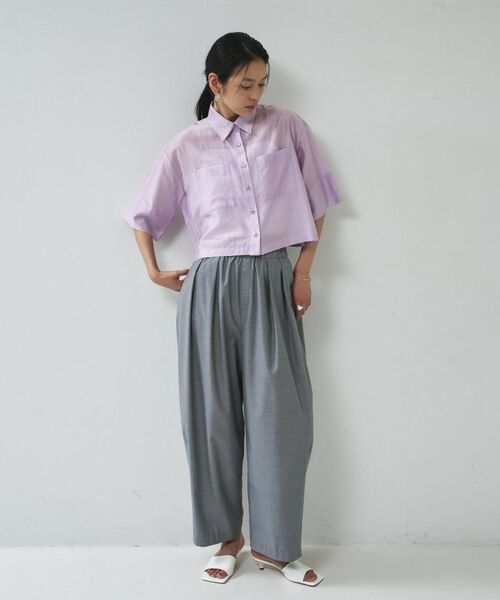 GALLEST / ギャレスト シャツ・ブラウス | ボックスシルエットシアーシャツ | 詳細2